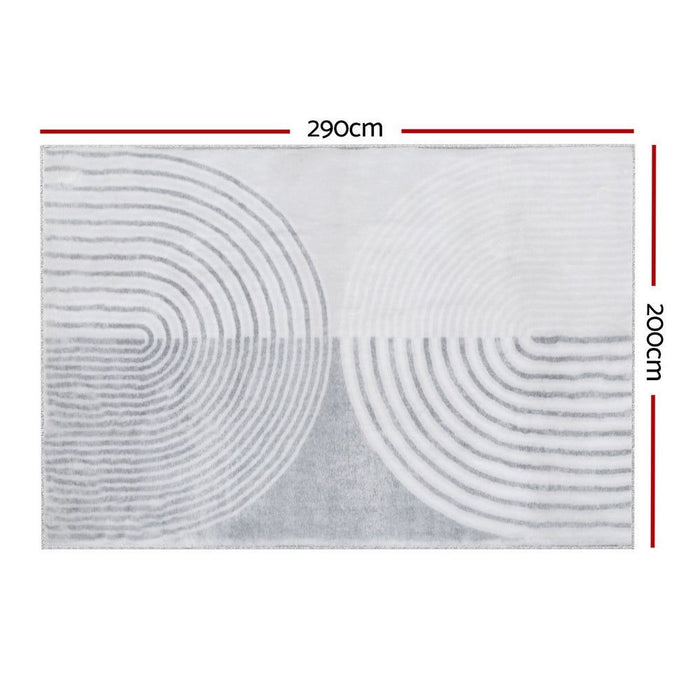 Artiss Floor Rugs 200x290cm Washable Area Mat Large Carpet Faux Rabbit Fur Cyril -Home Living Store - -