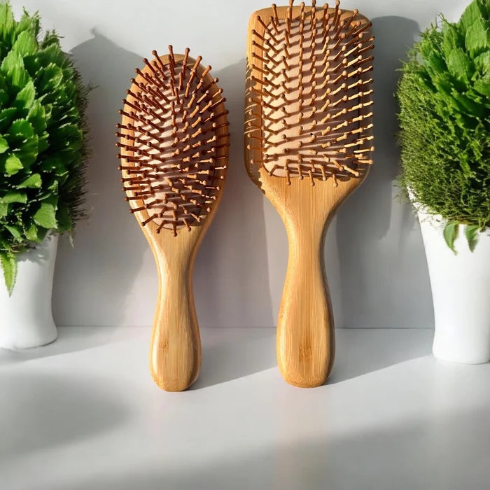 Bamboo Paddle Spa Hairbrush (Square)