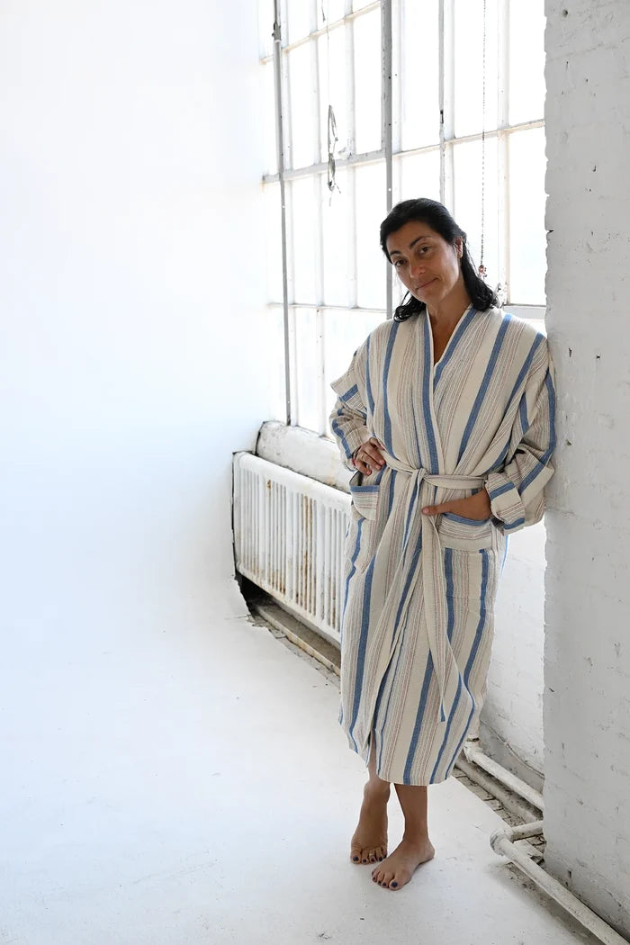 Blue Ivory Montauk Long Bathrobe