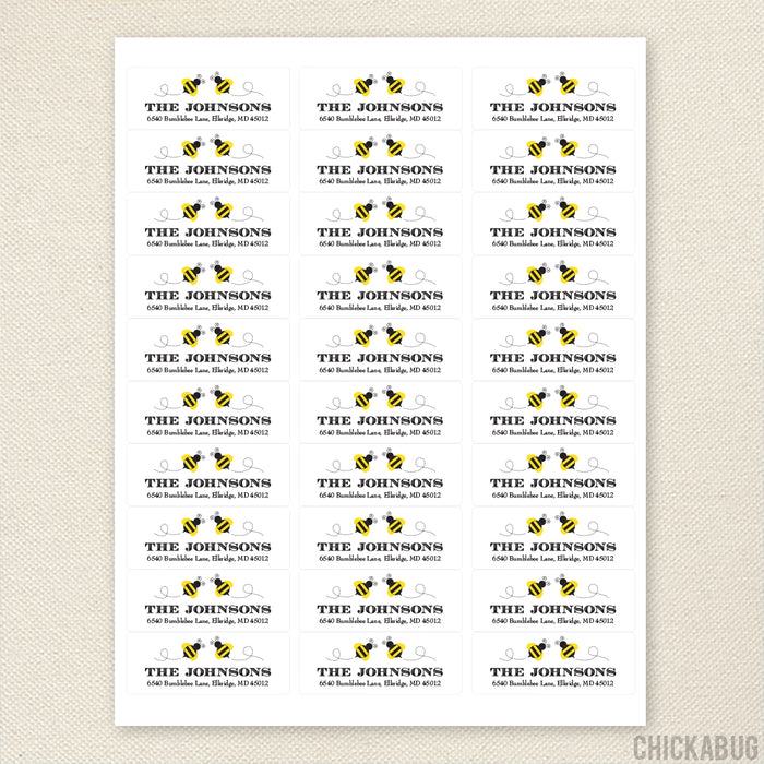 Bumblebee Address Labels