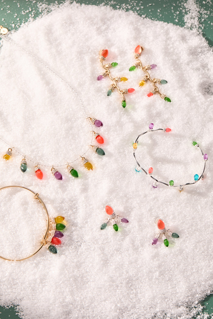 Christmas Light Bulb Charm Bangle