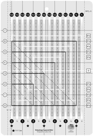 Creative Grids Quilt Ruler Stripology Mini