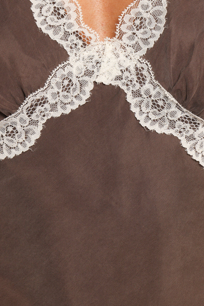 Petal and Pup USA TOPS Elianna Top - Brown White (Hold for Rack)