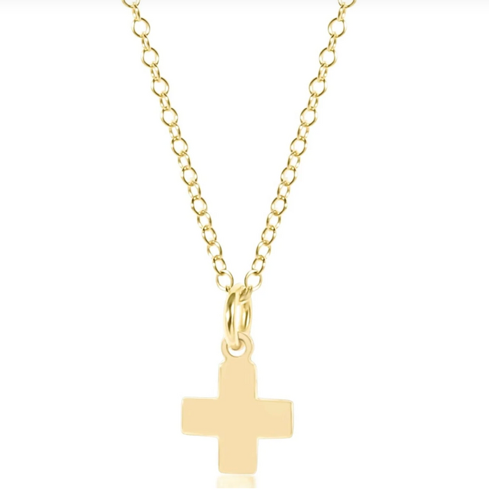 ENEWTON 16" NECKLACE GOLD SIGNATURE CROSS GOLD CHARM