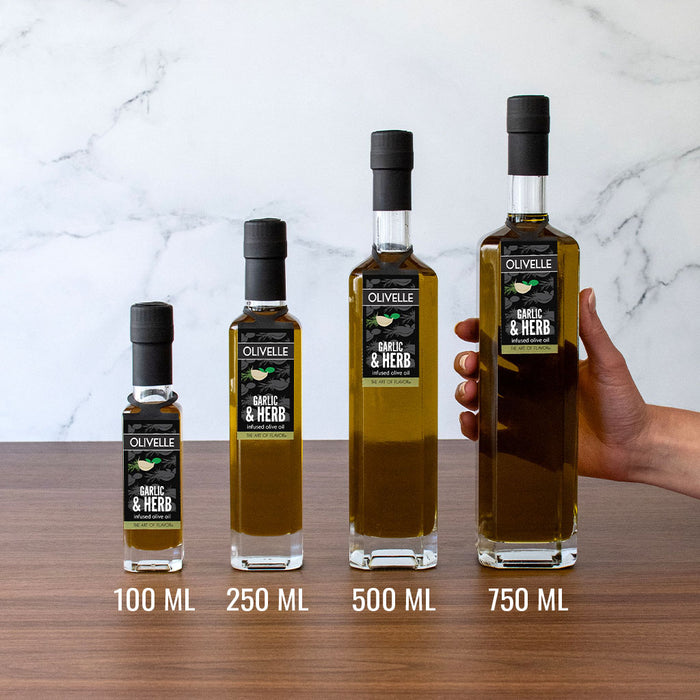 Garlic & Herb Infused Olive Oil Bottle Size