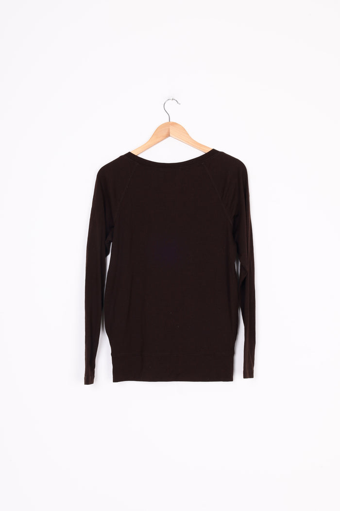 Helen Cherry Womens Brown Top Size S