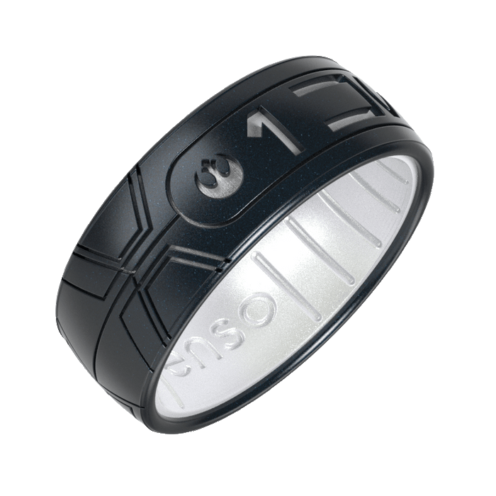 Star Wars Silicone Ring - I Know (Aurebesh) - Black Pearl/Pearl