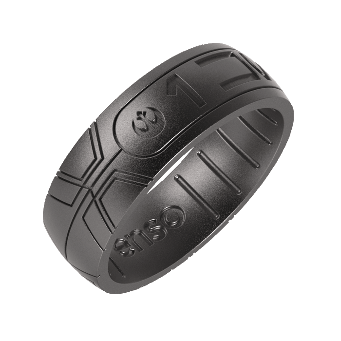 Star Wars™ Silicone Ring - I Know (Aurebesh) - Platinum
