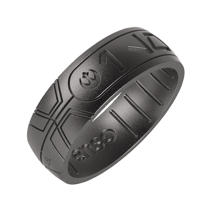 Star Wars™ Silicone Ring - I Love You (Aurebesh) - Platinum