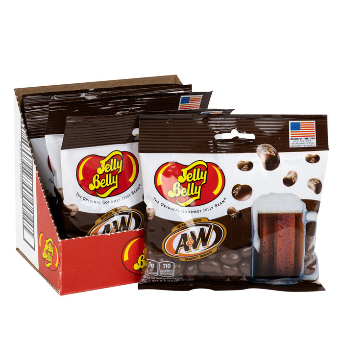 Jelly Belly A and W Root Beer Jelly Beans Peg Bag - 12 Count