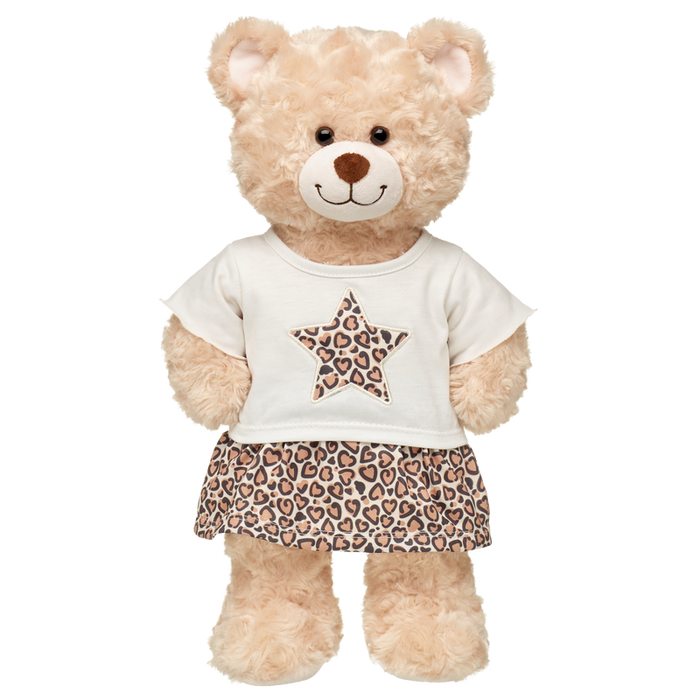 Leopard Print Star Skirt Set