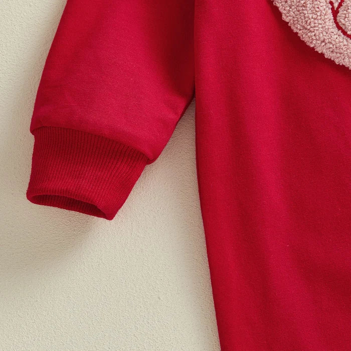 LITTLE LOVE Plush Heart Jumpsuit