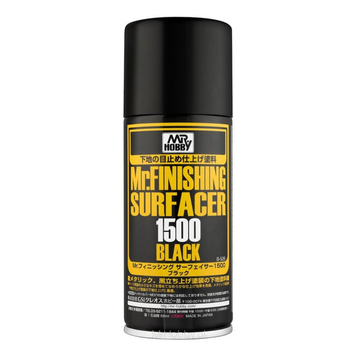 Mr Hobby Mr Finishing Surfacer Spray 1500 Black B526
