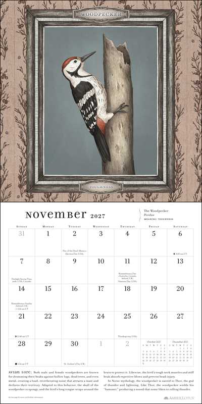 Ornithography 2027 Wall Calendar by Jessica Roux
