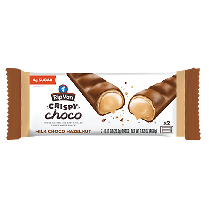 Rip Van Vanilla Crispy Milk Chocolate Hazelnut Candy Bar - 12 Count