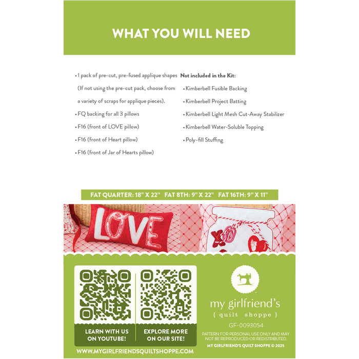 Sealed With XOXO Bowl Fillers (Downloadable Sewing and Machine Embroidery Pattern)