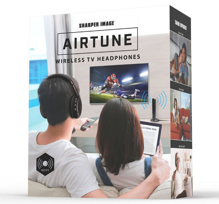 SHARPER IMAGE Air Tune Wireless RF TV Headphones - SHP924GY