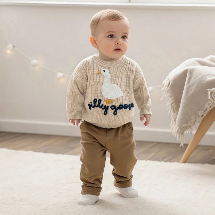 SILLY GOOSE Knitted Sweater