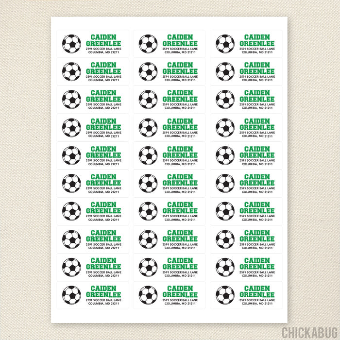 Soccer Address Labels