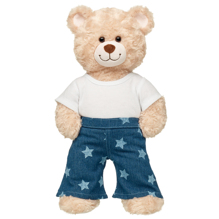 Star Print Flared Jeans