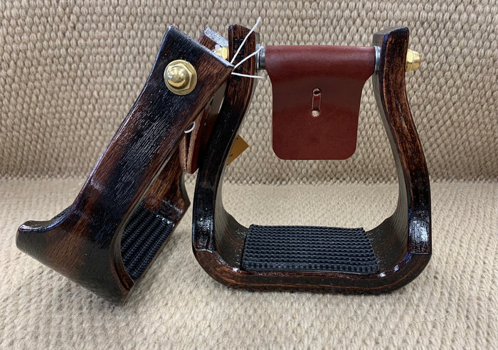 Stirrups - STP39 - Nettles 3" Barrel Racer Triple Finish w/ Gripper