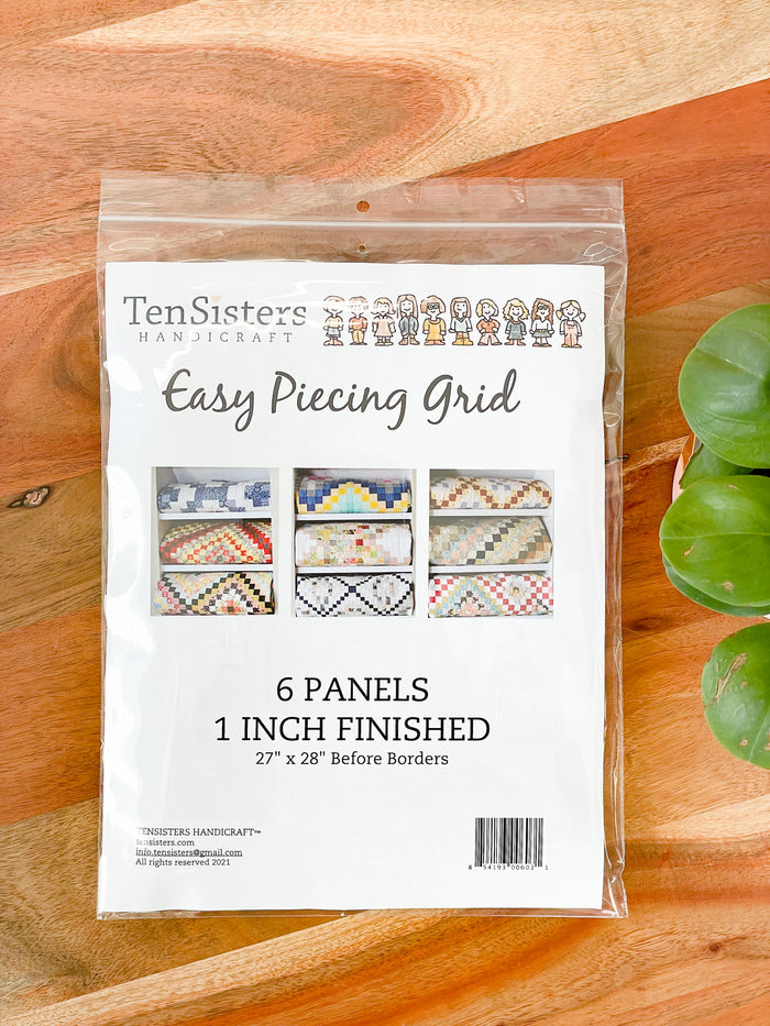 Easy Piecing Grid 6 Panels 1" Finished