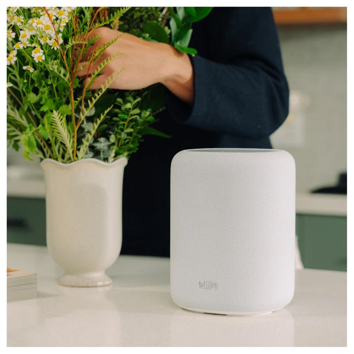 WiiM Sound Lite Wireless Smart Speaker with WiiM NorStone Wall Mount (Single) - White White
