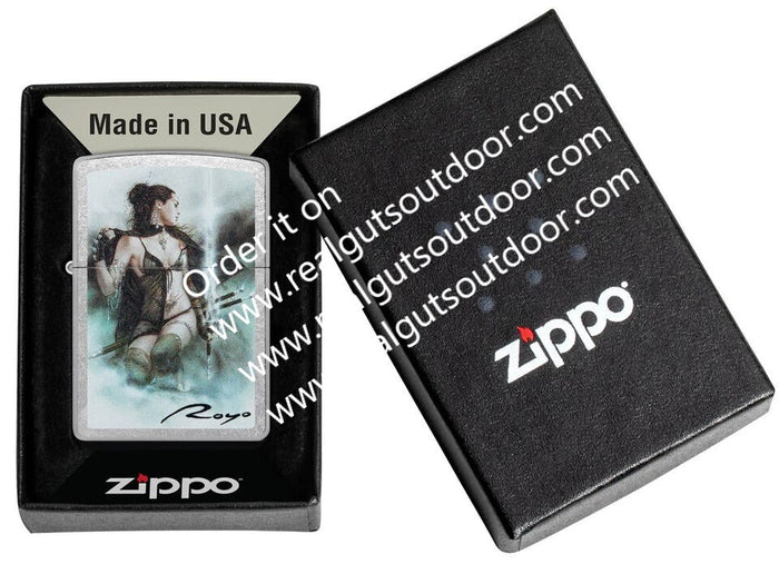 Zippo Luis Royo Fierce Warrior Design Street Chrome 48962
