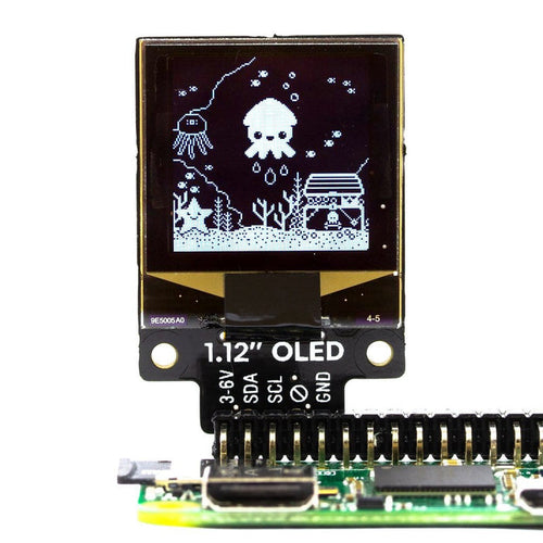 1.12" Mono OLED (128x128, white/black) Breakout - I2C by Pimoroni - The Pi Hut