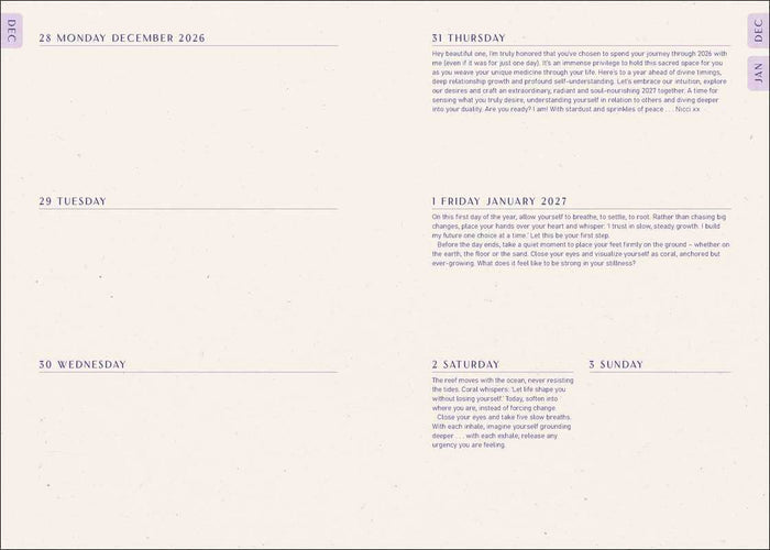 2027 Moon Goddess Planner Calendar - Northern Hemisphere by Nicci  Garaicoa