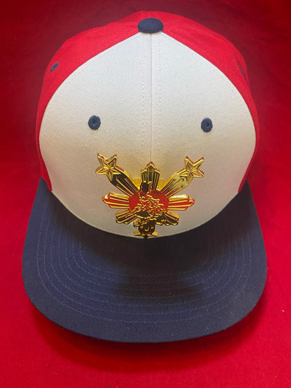 3 Stars and Sun Metal Bandana Philippines Gold Traditional Snapback