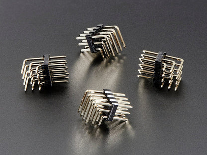 3x4 Right Angle Male Header - 4 pack by The Pi Hut - The Pi Hut