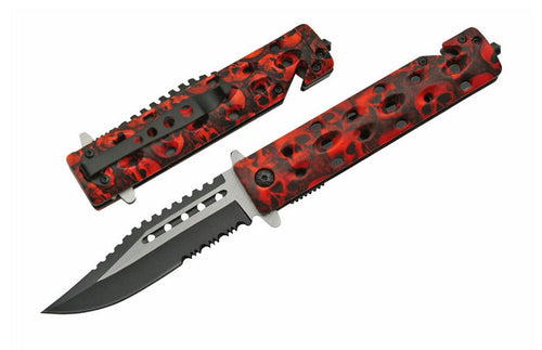4.75" SKULL FOLDER (RED)