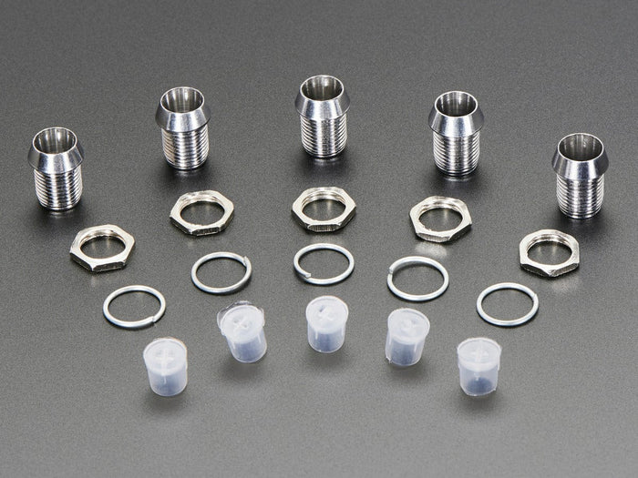 5mm Chromed Metal Narrow Bevel LED Holder - Pack of 5 by The Pi Hut - The Pi Hut