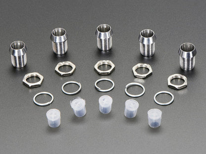 5mm Chromed Metal Narrow Bevel LED Holder - Pack of 5 by The Pi Hut - The Pi Hut