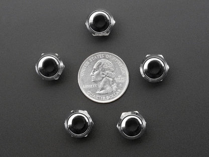 5mm Chromed Metal Wide Concave Bevel LED Holder - Pack of 5 by The Pi Hut - The Pi Hut