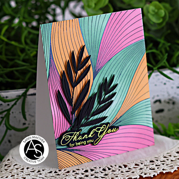 Abstract Floral Background Press Plate – Alex Syberia Designs, BetterPress System compatible, die-cutting, cardmaking supplies