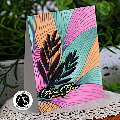 Abstract Floral Background Press Plate – Alex Syberia Designs, BetterPress System compatible, die-cutting, cardmaking supplies