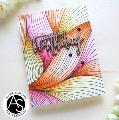 Abstract Floral Background Press Plate – Alex Syberia Designs, BetterPress System compatible, die-cutting, cardmaking supplies