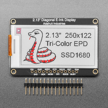 Adafruit 2.13" 250x122 Tri-Color eInk / ePaper Display with SRAM - SSD1680 Driver by Adafruit - The Pi Hut
