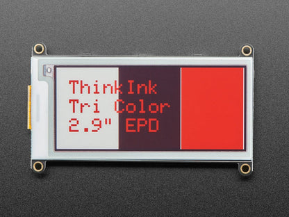 Adafruit 2.9" Tri-Color eInk / ePaper Display FeatherWing (Red Black White) by Adafruit - The Pi Hut