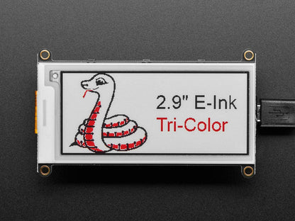 Adafruit 2.9" Tri-Color eInk / ePaper Display FeatherWing (Red Black White) by Adafruit - The Pi Hut