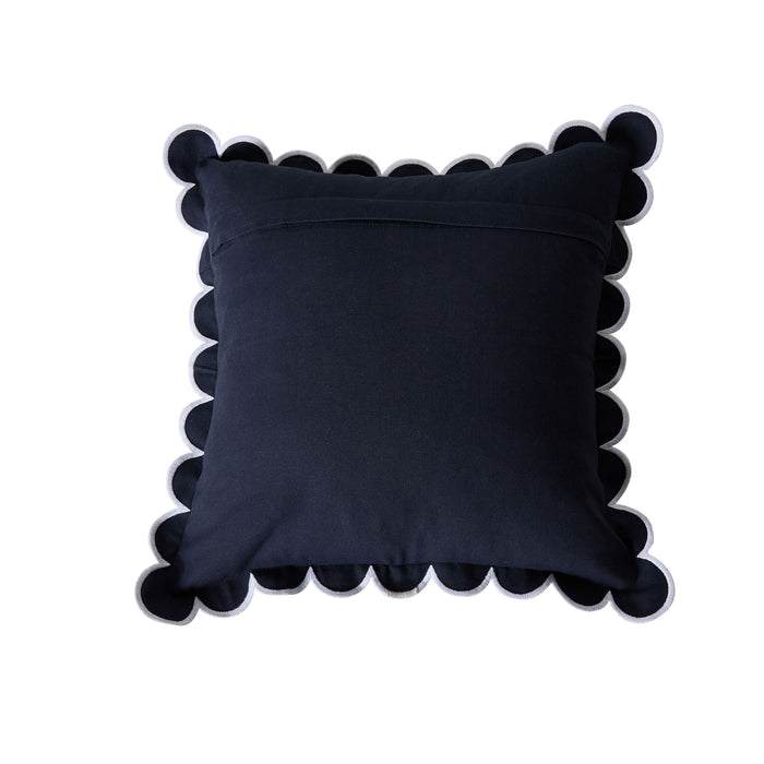 Aerin Scallop Cushion Ink 45cm