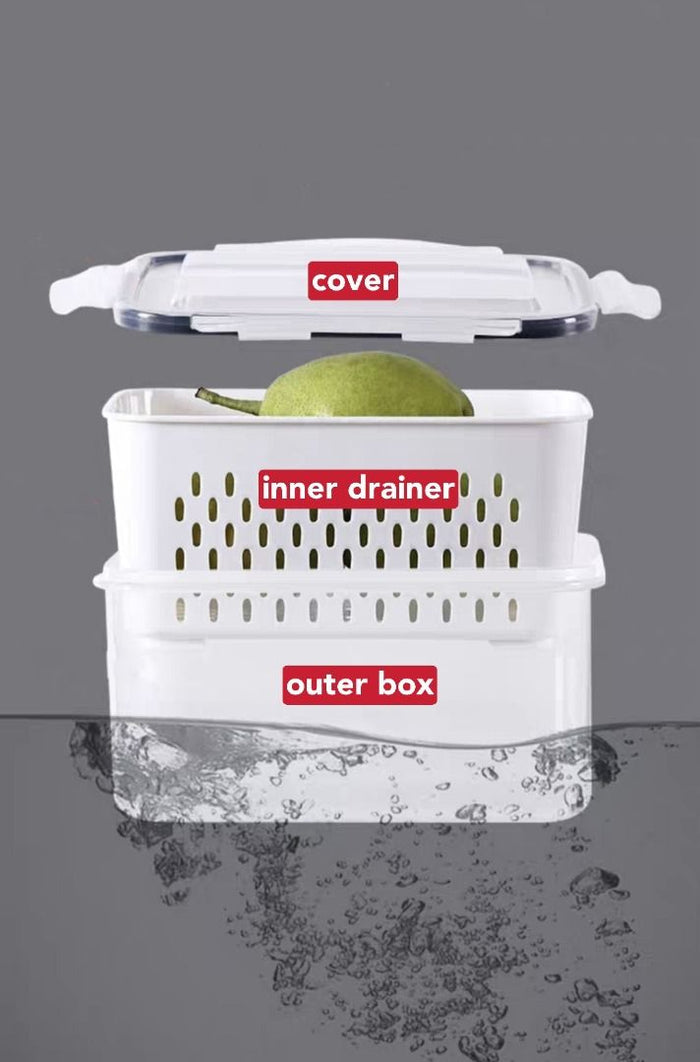 Airtight Draining Crisper-R8713 3Pc