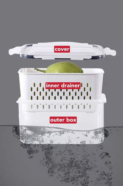 Airtight Draining Crisper-R8713 3Pc