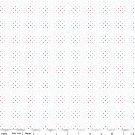 American Jane Pindots- Red on White