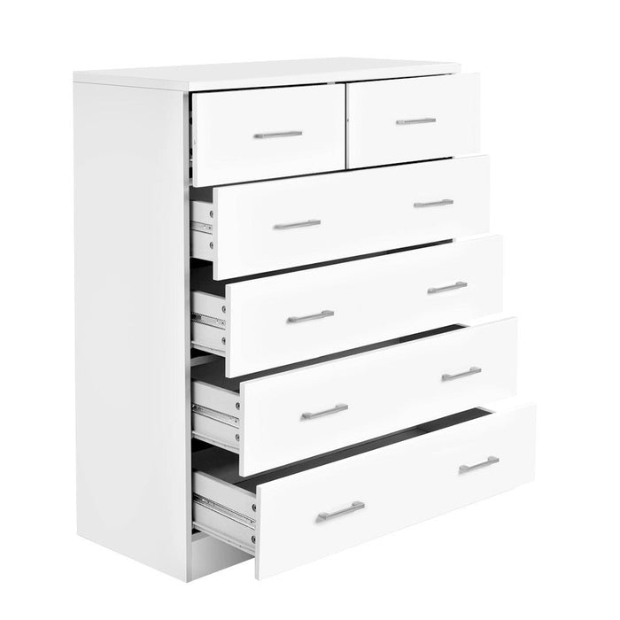 Artiss 6 Chest of Drawers - ANDES White -Home Living Store - -