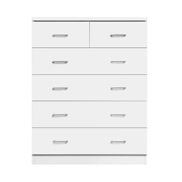 Artiss 6 Chest of Drawers - ANDES White -Home Living Store - -