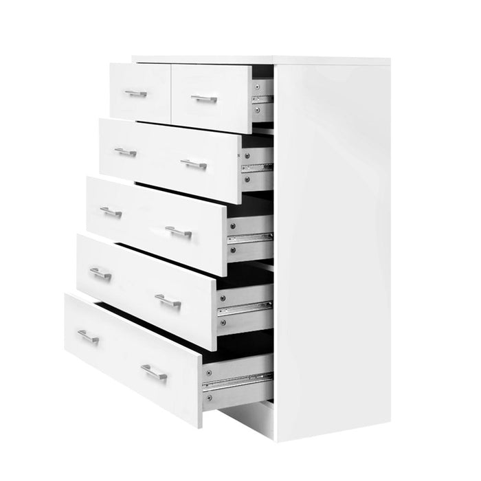 Artiss 6 Chest of Drawers - ANDES White -Home Living Store - -