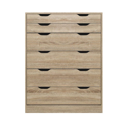 Artiss 6 Chest of Drawers - MYLA Oak -Home Living Store - -